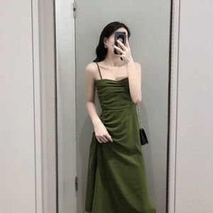 Green midi dress